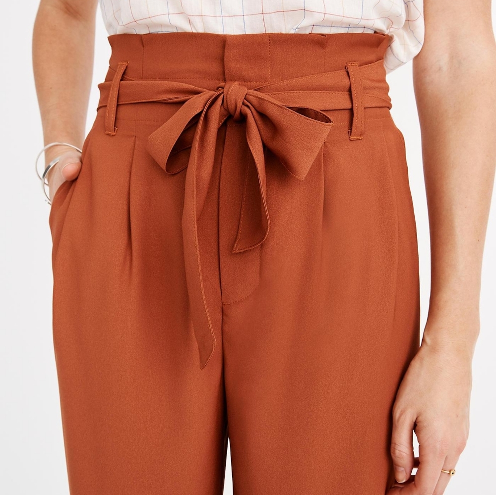 Madewell Satin Drapey Paperback Pants - Picture 5 of 9